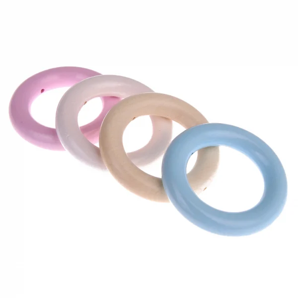 Anneaux en bois / Anneau de dentition 65mm - SALE — Kiki-Ena Matériel de loisirs créatifs Bois naturel
