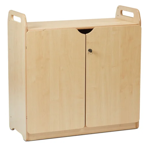Armoire de rangement verrouillable avec vitrine et fond miroir — Millhouse Lernspielzeug Schule