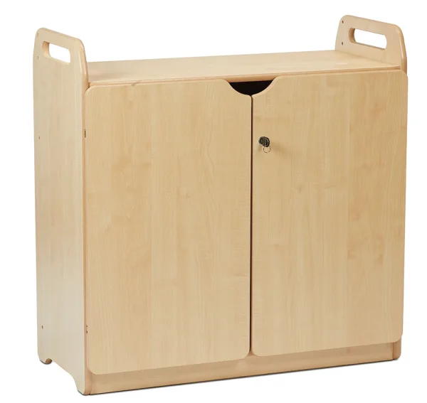 Armoire de rangement verrouillable avec vitrine et fond miroir — Millhouse Lernspielzeug Schule