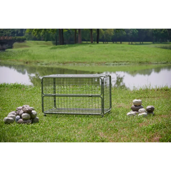 Chariot à grille verrouillable — Kiki-Ena Matériel créatif Bois naturel