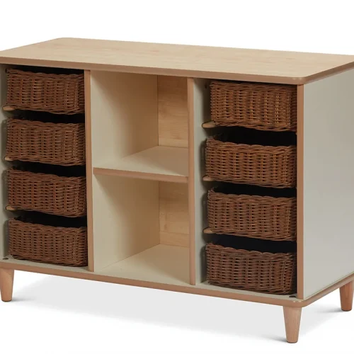 Meuble de rangement avec paniers pour crèche & maternelle — Millhouse jouet éducatif école