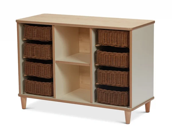 Meuble de rangement avec paniers pour crèche & maternelle — Millhouse jouet éducatif école