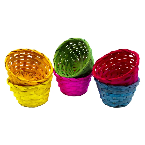 Ensemble de 6 petits paniers en bambou colorés — Jouet éducatif Eduplay
