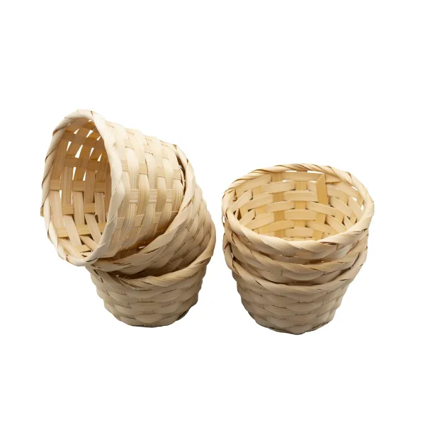 Ensemble de 6 petits paniers en bambou naturel — Jouet éducatif Eduplay