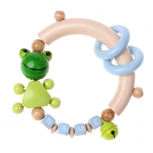Kit créatif Anneau de dentition Grenouille bleu — Kiki-Ena Fournitures créatives Bois naturel