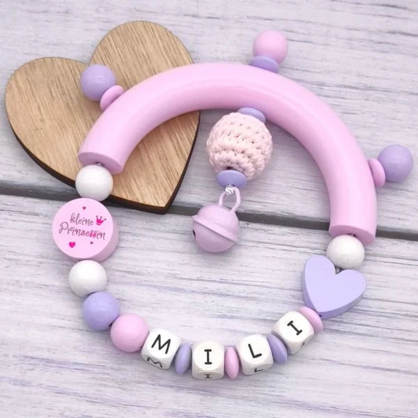 Kit créatif Anneau de dentition Petite Princesse - rose — Kiki-Ena Matériel créatif Bois naturel