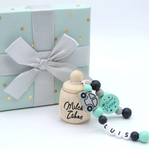 Kit créatif Boîte à dents de lait avec nom — Kiki-Ena Fournitures de loisirs créatifs Bois naturel