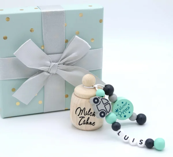 Kit créatif Boîte à dents de lait avec nom — Kiki-Ena Fournitures de loisirs créatifs Bois naturel