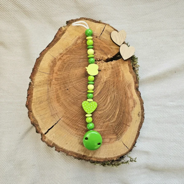 Coffret créatif Chaîne tétine Vert I — Kiki-Ena Matériel créatif Bois naturel