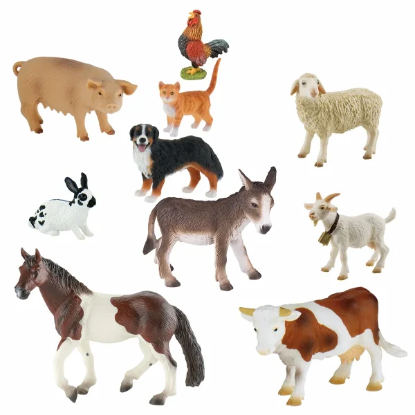 Lot de 10 Figurines Animaux de la Ferme — Jouet éducatif Eduplay