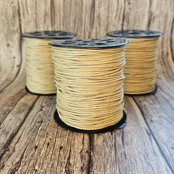 Cordelette coton ciré Ø2mm • 1 mètre — Kiki-Ena Matériaux de loisir créatif Bois naturel