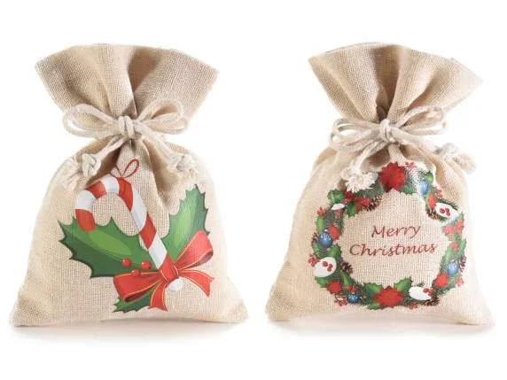 Sachet cadeau coton Noël — Kiki-Ena Loisirs créatifs Bois naturel