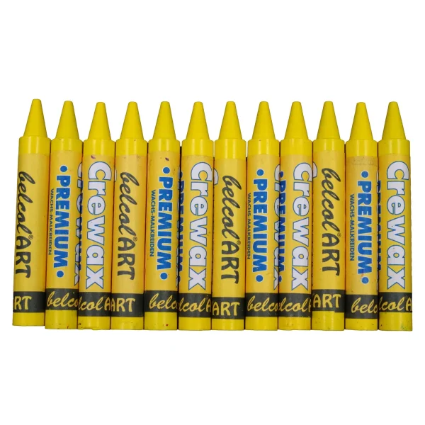 belcolART Crewax Premium 12 crayons de cire jaunes — Jouet pédagogique Eduplay pour la maternelle