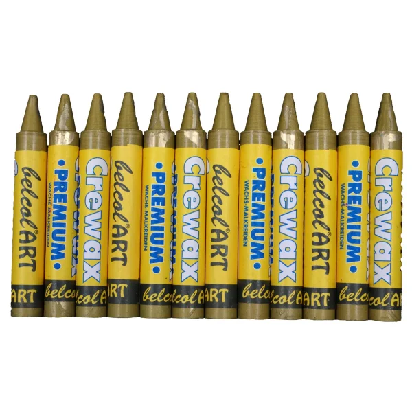 belcolART Crewax Premium 12 crayons de cire or — Jouet pédagogique Eduplay pour la maternelle