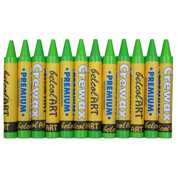 belcolART Crewax Premium 12 crayons de cire vert clair — Eduplay jeu éducatif maternelle