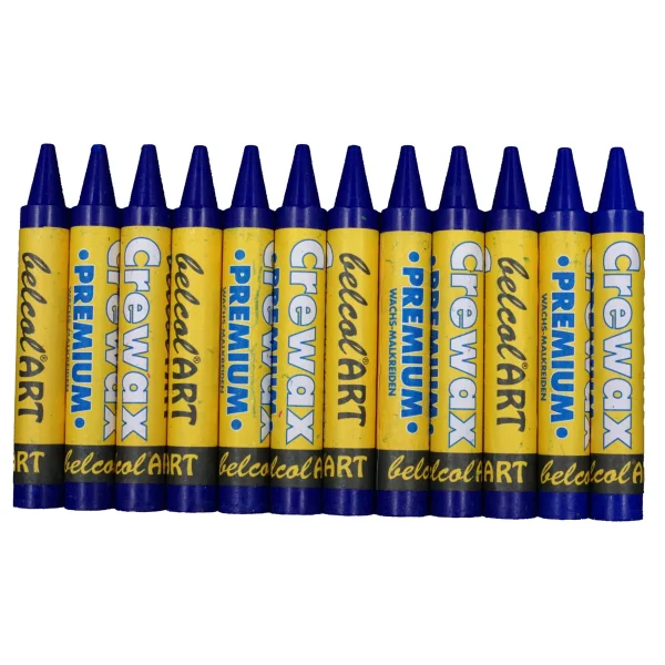 belcolART Crewax Premium 12 crayons de cire bleus cobalt — Jouet pédagogique Eduplay pour la maternelle