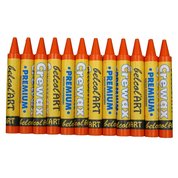 belcolART Crewax Premium 12 crayons de cire oranges — Jouet pédagogique Eduplay pour la maternelle