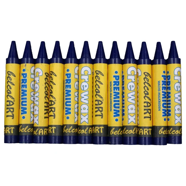 belcolART Crewax Premium 12 crayons de cire bleus prussiens — Jouet pédagogique Eduplay pour la maternelle