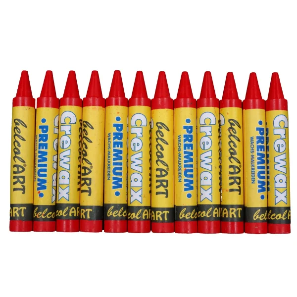belcolART Crewax Premium 12 crayons de cire rouges — Jouet pédagogique Eduplay pour la maternelle