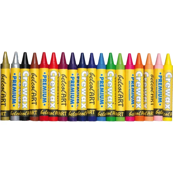 belcolART Crewax Premium assortiment 18 crayons de cire — Jouet pédagogique Eduplay pour la maternelle