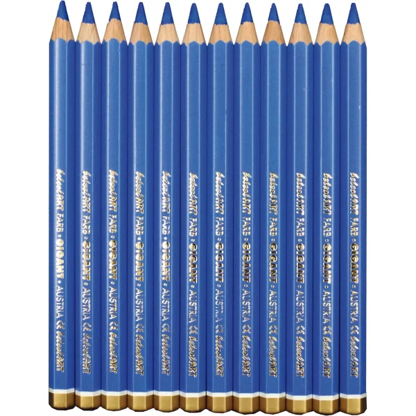 belcolART Farb Gigant 12 crayons bleus — Jouet pédagogique Eduplay pour la maternelle