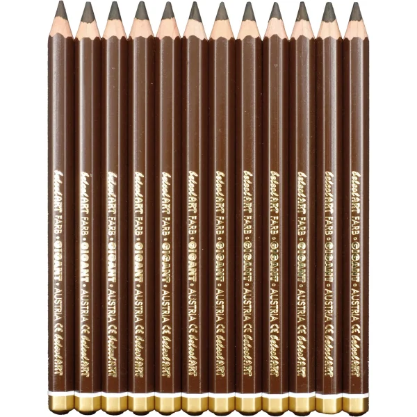 belcolART Farb Gigant 12 crayons marrons foncés — Jouet pédagogique Eduplay pour la maternelle