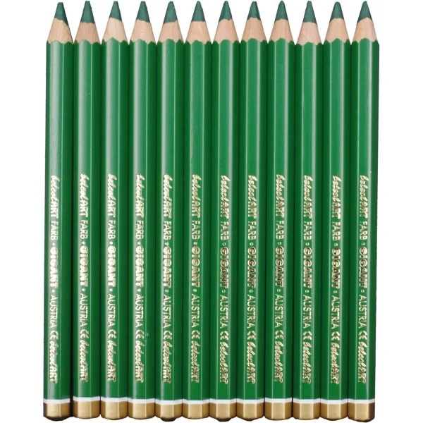belcolART Farb Gigant 12 crayons verts foncés — Jouet pédagogique Eduplay pour la maternelle