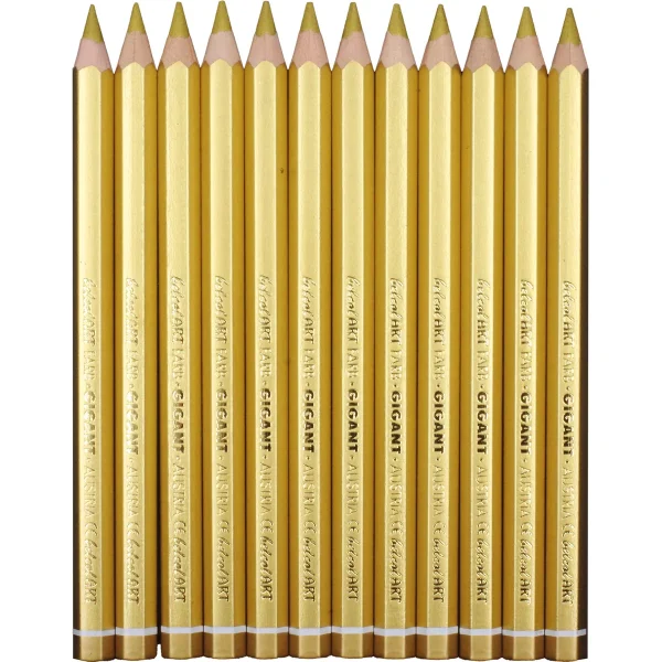 belcolART Farb Gigant 12 crayons or — Jouet pédagogique Eduplay pour la maternelle