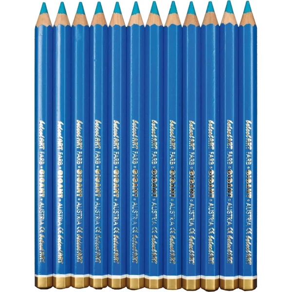 belcolART Farb Gigant 12 crayons bleus clairs — Jouet pédagogique Eduplay pour la maternelle