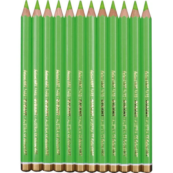 belcolART Farb Gigant 12 crayons verts clairs — Jouet pédagogique Eduplay pour la maternelle