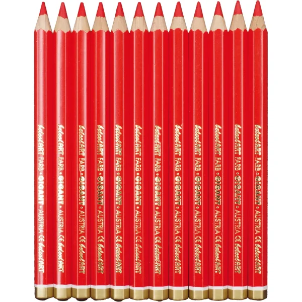 belcolART Farb Gigant 12 crayons rouges clairs — Jouet pédagogique Eduplay pour la maternelle