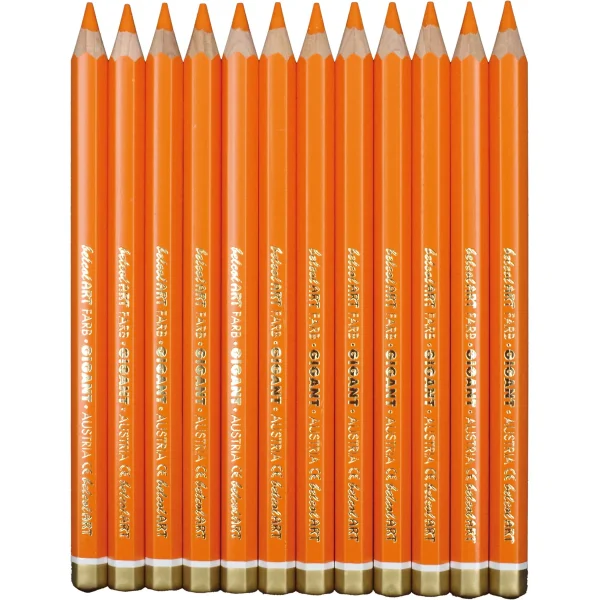 belcolART Farb Gigant 12 crayons oranges — Jouet pédagogique Eduplay pour la maternelle