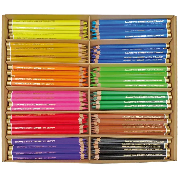 belcolART Farb Gigant couleurs primaires 12 couleurs 180 crayons — Eduplay jouet pédagogique Maternelle
