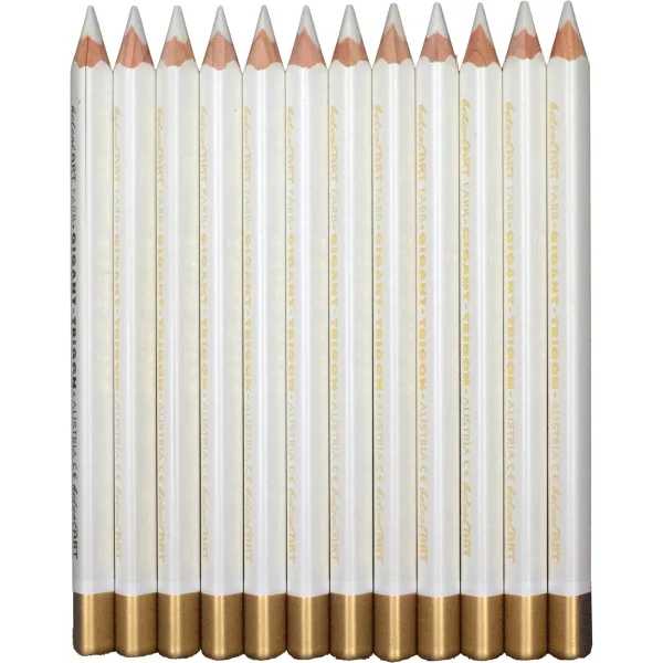 belcolART Farb Gigant Trigon 12 crayons blanc — Eduplay jouet pédagogique Maternelle