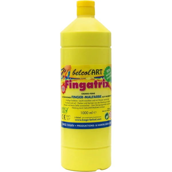 belcolART Fingatrix 1000ml jaune — Eduplay jouets pédagogiques maternelle