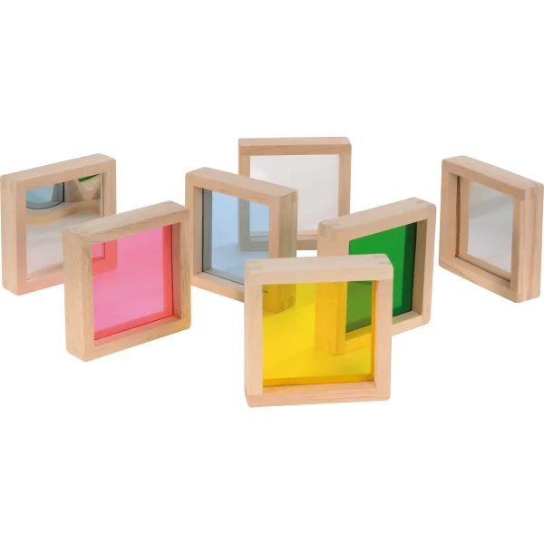 Blocs colorés et miroir ensemble de 7 — Eduplay jouet pédagogique crèche