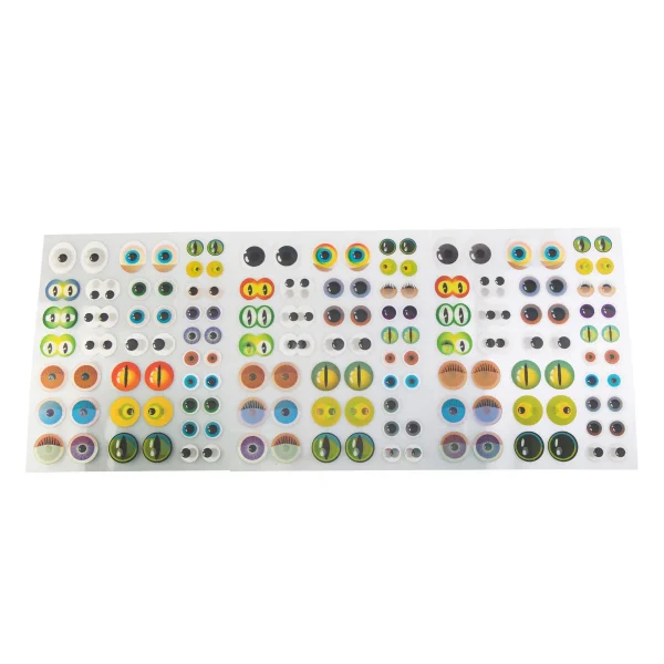 Yeux 3D plats multicolores, lot de 144 — Eduplay jouet éducatif crèche