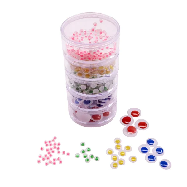 Yeux colorés dans boîtes empilables, set de 500 — Jeu éducatif Eduplay pour la crèche