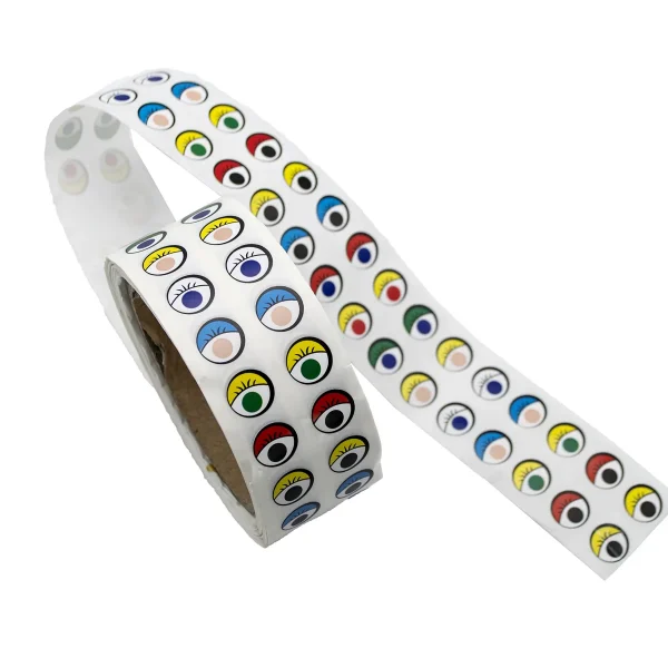 Stickers yeux colorés sur rouleau, set de 2000 — Jeu éducatif Eduplay pour la crèche