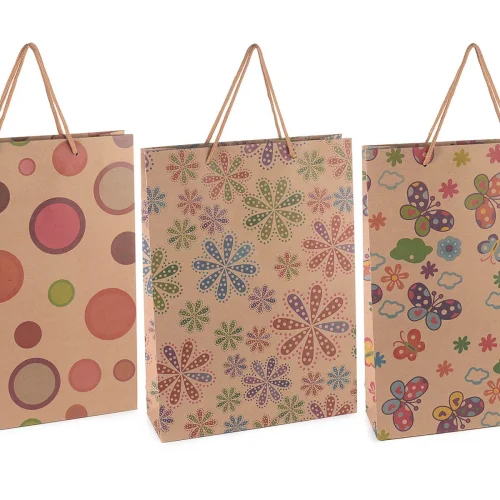 Sachet cadeau coloré (grand) — Kiki-Ena Loisirs créatifs Bois naturel