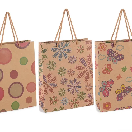 Sachet cadeau coloré (taille moyenne) — Kiki-Ena Loisirs créatifs Bois naturel
