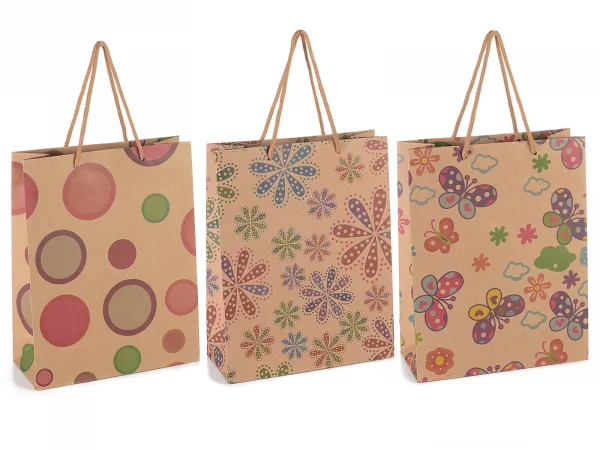 Sachet cadeau coloré (taille moyenne) — Kiki-Ena Loisirs créatifs Bois naturel