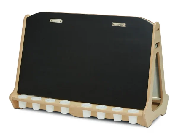 Chevalet tableau noir/blanc double face 4 stations — Millhouse Jouets Éducatifs École