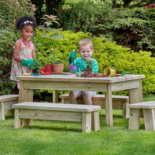 Ensemble Table et Banc de Taille Moyenne - MaternelleNouveau — Millhouse Jouet Éducatif École