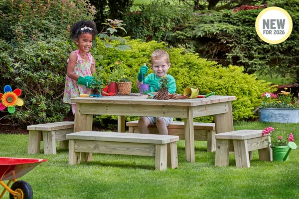 Ensemble Table et Banc de Taille Moyenne - MaternelleNouveau — Millhouse Jouet Éducatif École
