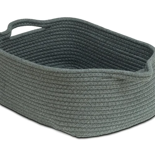 Panier corde plat gris foncé (lot de 6) — Millhouse Lernspielzeug Schule