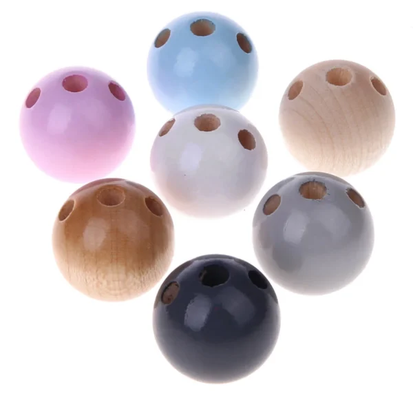 Perle à enfiler Rond 20mm — Kiki-Ena Matériel créatif Bois naturel