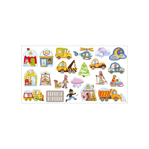 Figurines pour Mega-Tableau magnétique Hiver — Eduplay jouet pédagogique crèche
