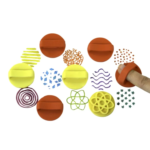 Tampon Doigt Motifs Set de 8 — Eduplay jouet pédagogique Maternelle