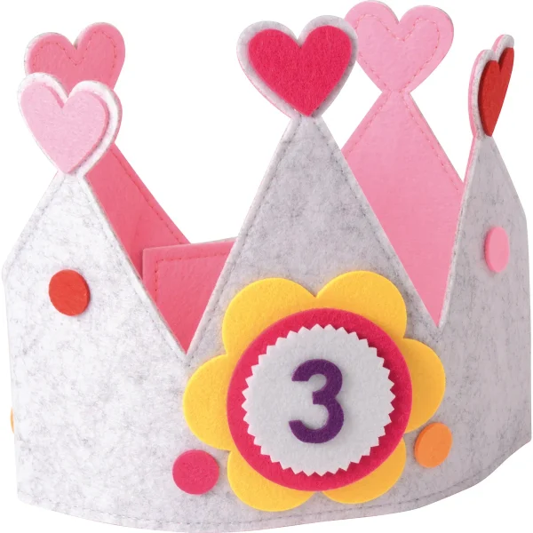Couronne d'anniversaire rose — Eduplay jouet pédagogique crèche